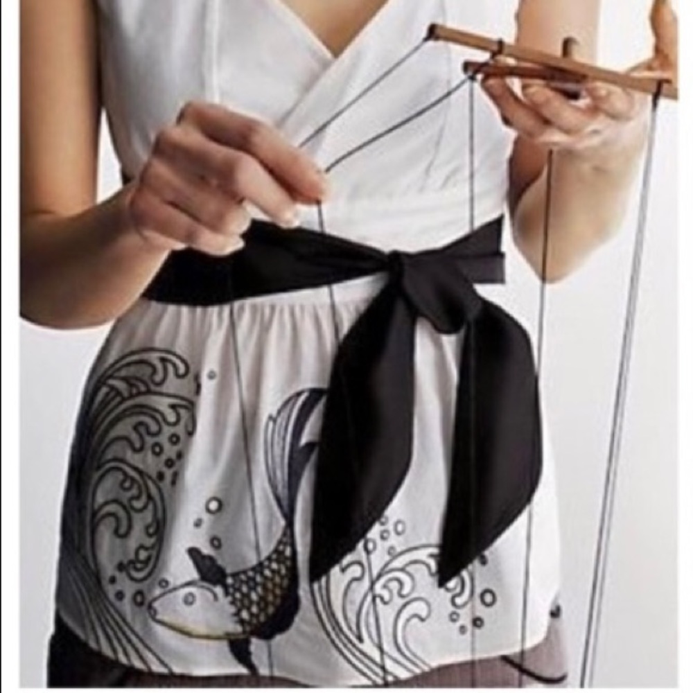 Anthropologie Floreat Suspended Koi Fish Blouse